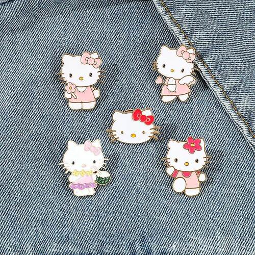 三丽鸥Hello Kitty可爱套件猫翻领别针为背包兄弟
