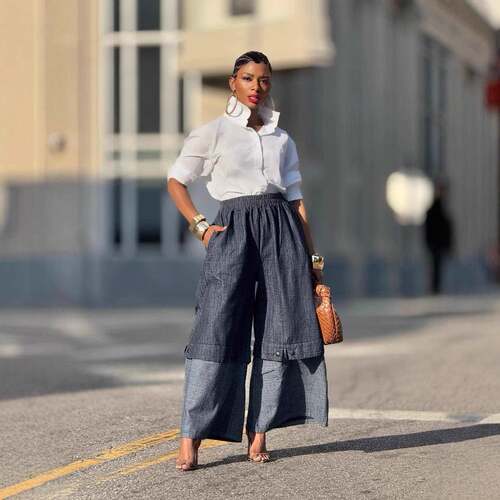 Mom Jeans Straight Leg Women's Viscose Denim Pants Casual