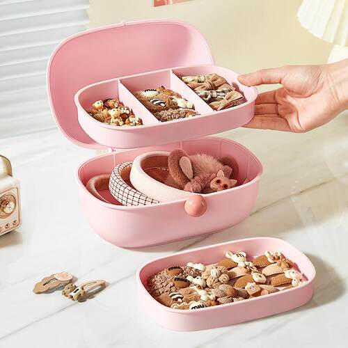 Multi-layer Children's Hair Accessories Storage Box, Home De