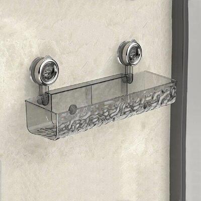 2Pcs Suction Cup Bathroom Storage Shelf No Drill Storage