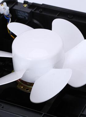 全塑弧面百叶式厨房浴室换扇卫生窗QJN厕所间墙气壁式带网排风扇