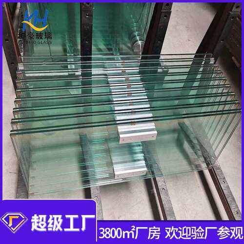 坤豪家具钢化玻璃厂专业生产8mm10mm透明家具台面钢化玻璃粘铝饼