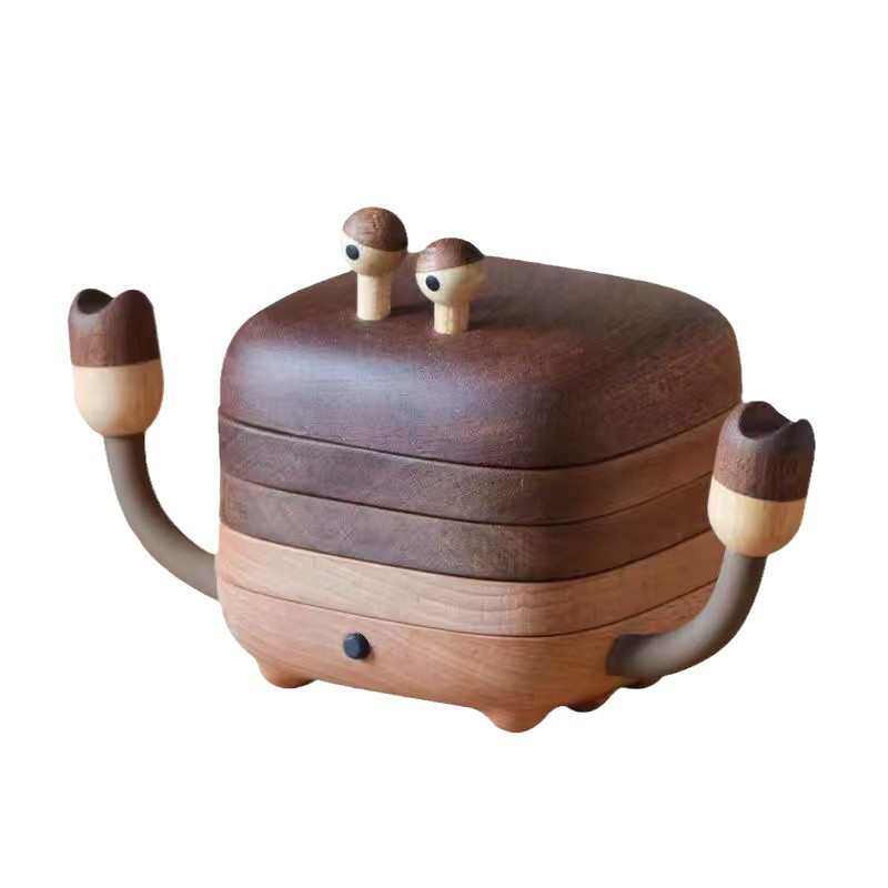 现货木制螃蟹杯垫桌面磁吸可爱防烫隔热垫工夫茶杯垫木制茶具摆件,餐饮具,杯垫,淘宝优惠券,粉丝福利购,淘宝优惠卷