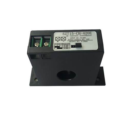 电流变送器交流0-50A输出模拟量4-20mA电流信号转换SZT15-CH-420E
