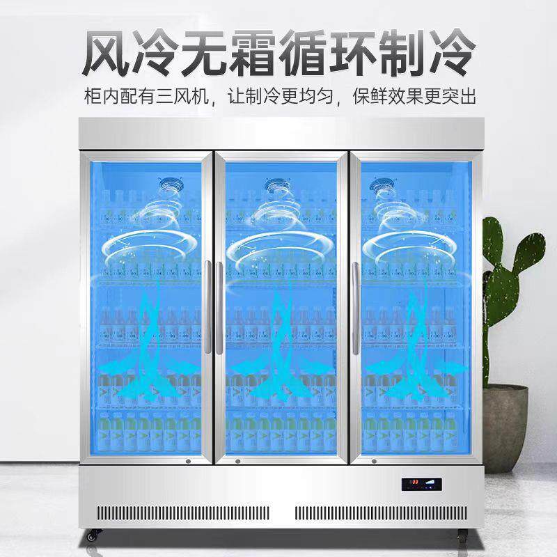 网红酒水柜商用立式啤酒饮料冷藏酒吧商用冷柜超市三门冰箱冷藏