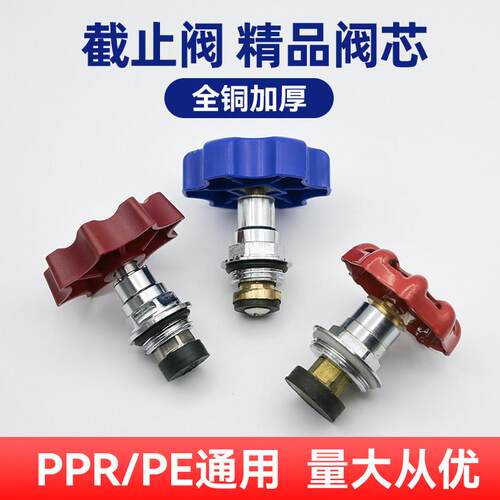 ppr停止阀阀芯全铜加厚pe升降式水阀开关闸阀4分20 25 32 40 50