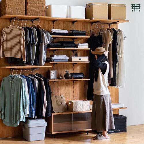 IL所有挂墙系统实木组合置物书架餐边柜电视墙洞洞板隔板装饰