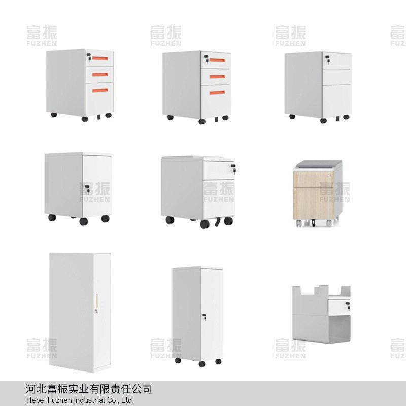 活动三抽柜固定钢制推柜桌下柜矮柜资料文件柜抽屉铁皮柜公工位