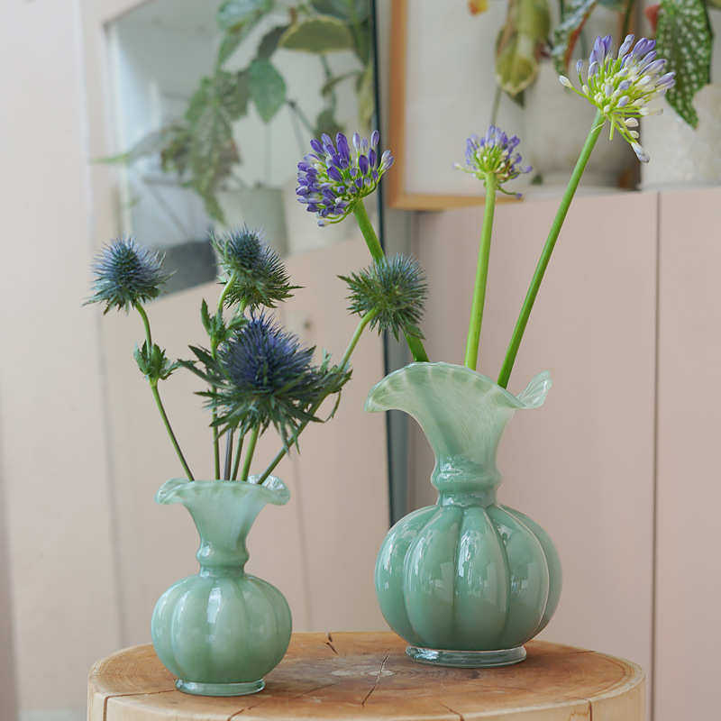 芬顿琉璃花瓶北欧现代简约奶油风中古玻璃高级感高颜值摆件 ins风,家居饰品,花瓶,淘宝优惠券,粉丝福利购,淘宝优惠卷