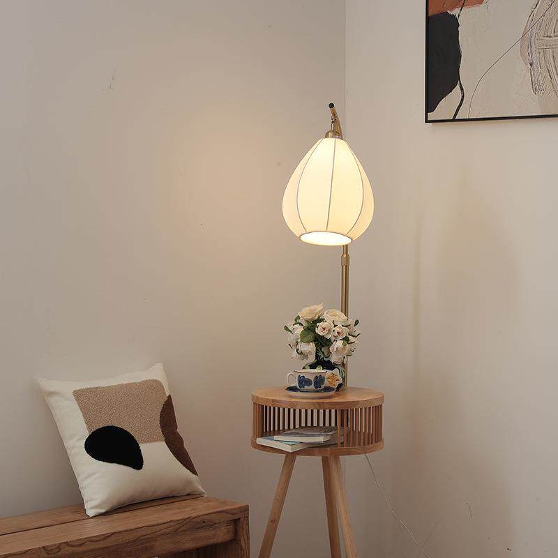 兰黛床头柜置物架一体ins北欧创意氛围客厅卧室装饰实木落地灯