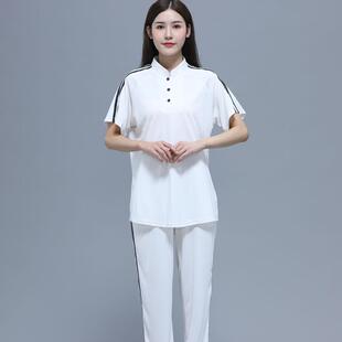 正品太极服男女短袖T恤功服太练拳服套装夏季款飘逸武新术八段极