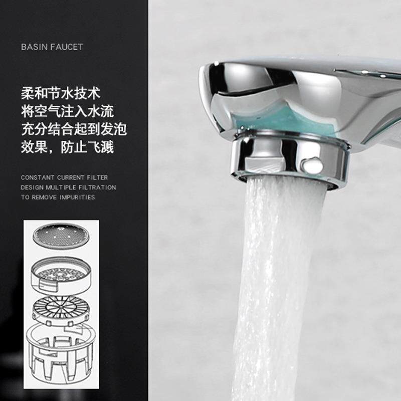 新款直销卫生间水龙头现货电镀精铜冷热单孔小蛮腰浴室洗面盆洗手