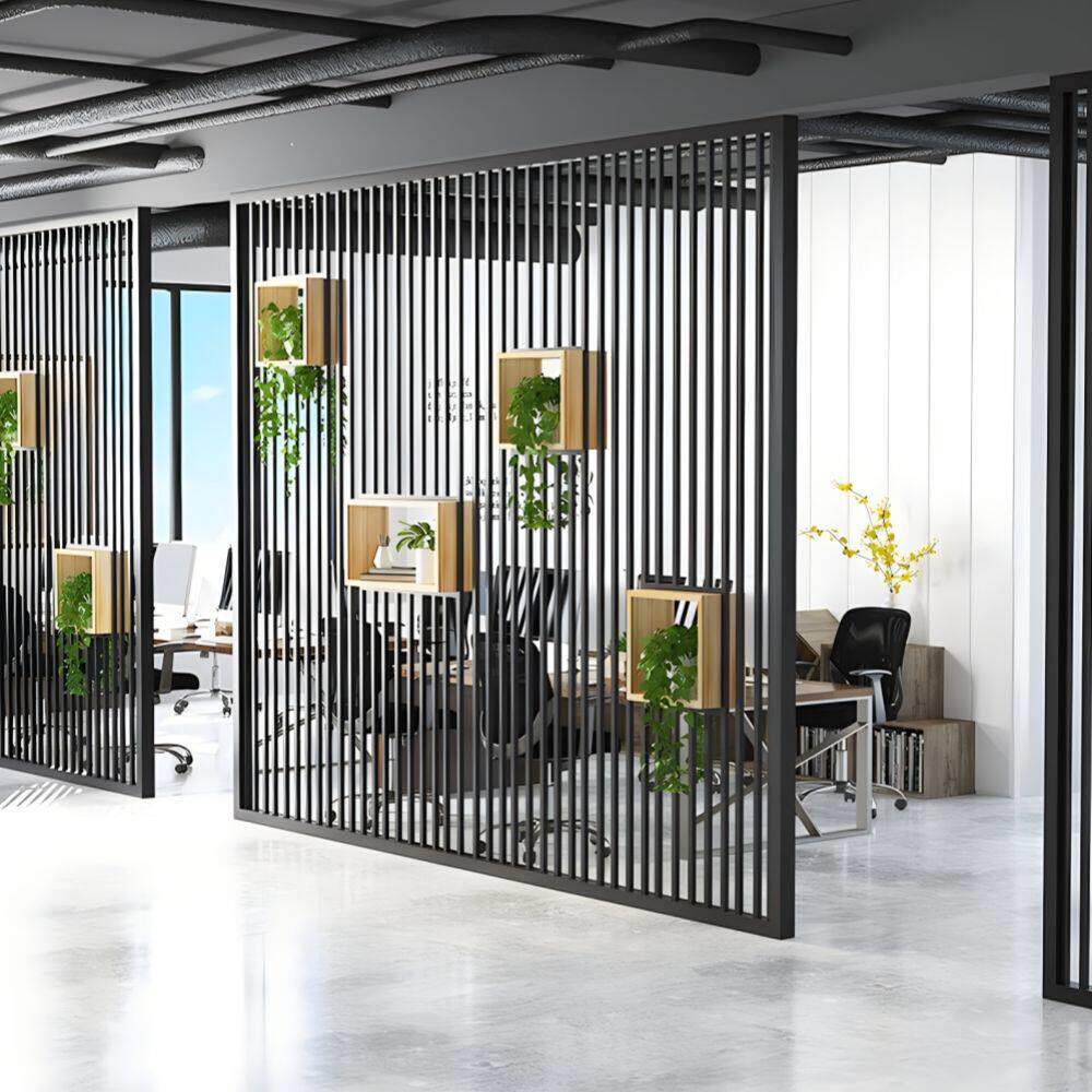 办公室简约铁艺隔断花架书架餐厅饭店隔断美容院入户玄关屏风装饰