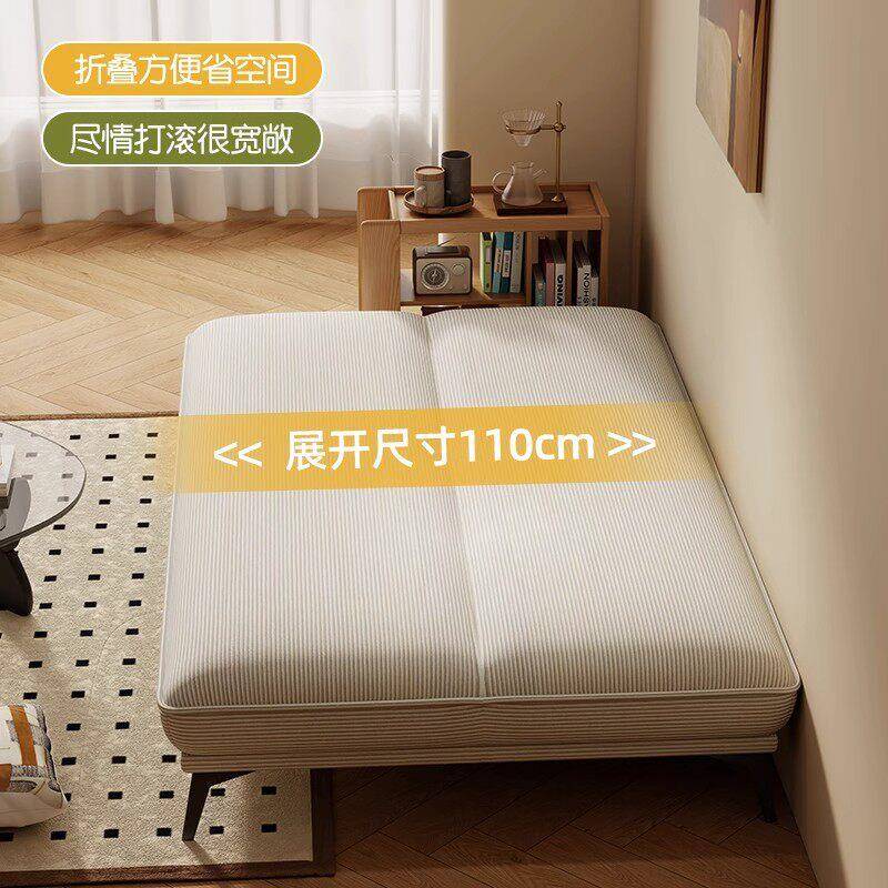 052新款布艺小户型现约代简沙发床出租房折X08叠两用双人客厅懒2