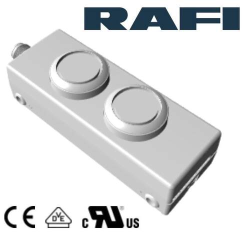RAFI防水E-BOX德国M12带灯急停按钮开关盒1.22.392.392/2200