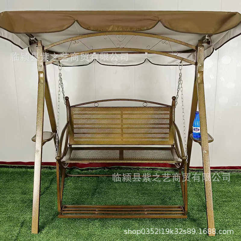 厂家直销双人铁艺带脚踏秋千遮阳棚庭院吊篮室内阳台椅户外荡秋,住宅家具,吊篮/吊椅,淘宝优惠券,粉丝福利购,淘宝优惠卷