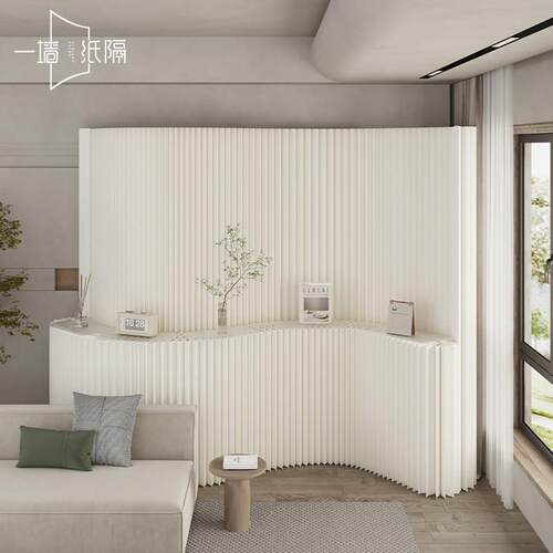 办公室创意屏风隔断折叠移动纸墙小户型免打孔隔断墙橱窗背景墙