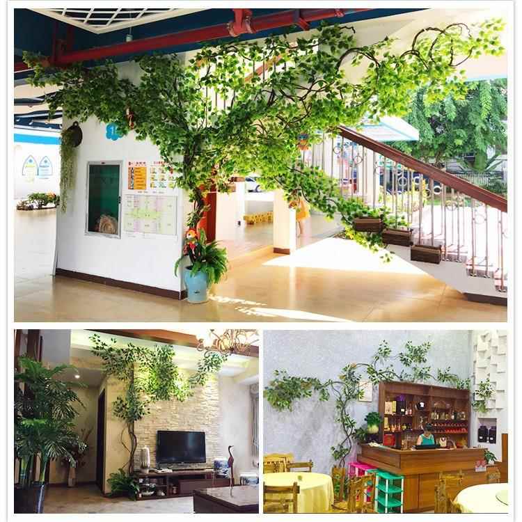 仿树叶412155树枝树藤假叶子室内绿植客盆栽藤蔓真假厅花藤条植物