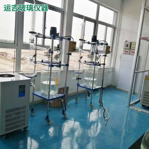 厂家批发真空搅拌反应器  搅拌蒸馏实验室高硼硅双层玻璃反应釜