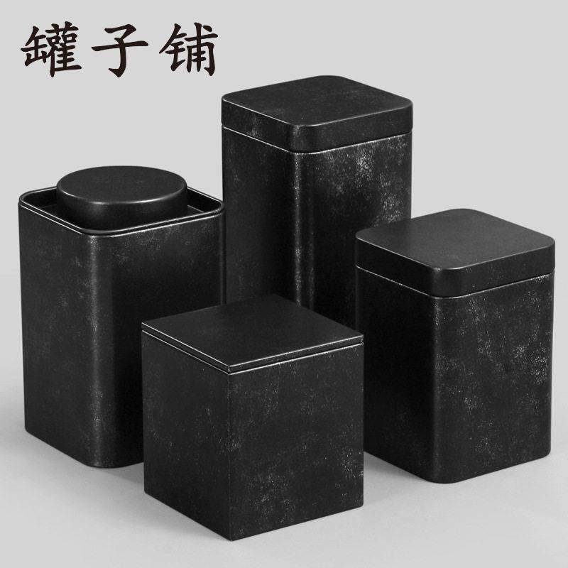 厂家直供茶样复古油画小方 方形随手茶叶铁盒金属 现货现发