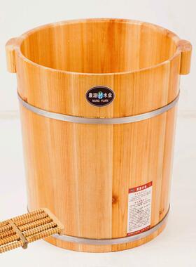 杉木高4足0CM/21CM带盖熏脚凳加厚木足桶泡浴NIW桶浴盆洗脚木盆脚