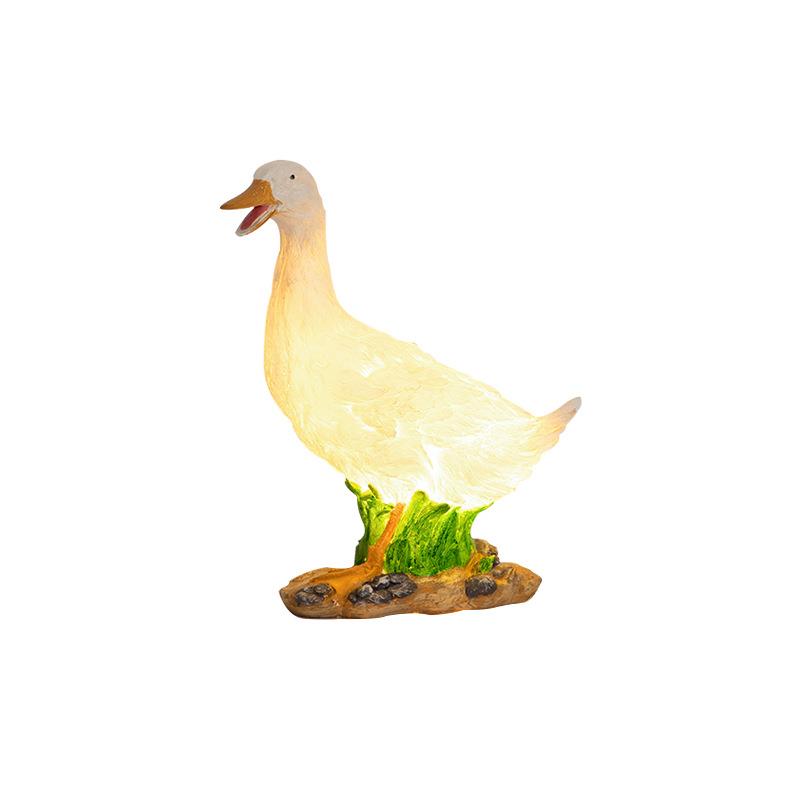 太阳能鸭子灯户外庭院花园装饰摆件草坪灯园林别墅发光动物造型灯