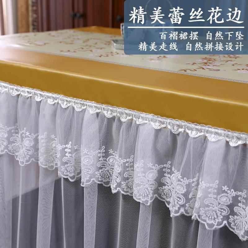 烤LRI火桌子罩正防方防水防油蕾丝薄形款全电炉罩包套家用客厅尘