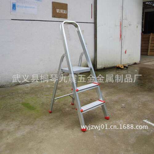 [厂家低价直销] 4步铝梯家用梯/人字铝梯/折叠铝梯
