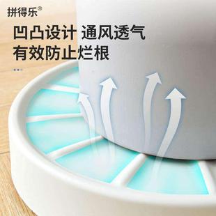 拼得乐移动花盆托盘带轮滑轮底座万向轮塑料接水盘垫底滚轮隐形轮
