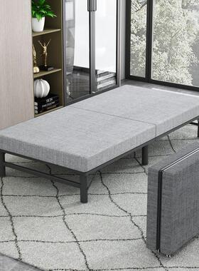 亚麻折叠床成人家用椰棕乳胶单人床办公午休床酒店加床小户型拼床