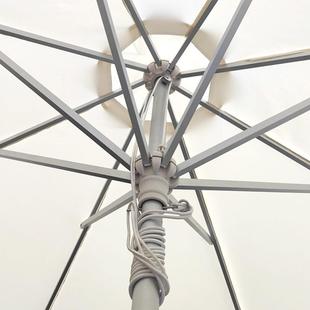 大中柱铝45合金拉绳工厂造伞奶白单顶双定顶沙滩户外伞大石理可印
