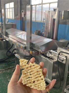 自动化豆腐串油炸机设备 豆干油炸机 连续式炸兰花干的油炸机器