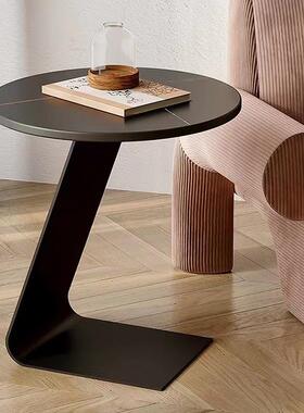 客厅发小边几轻奢现代简约板铁沙阳艺台茶几小圆桌床头创意岩UBO