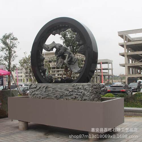厂家直销 蝙蝠雕塑 五福临门 五蝠雕刻 别墅庭院大厅五福雕塑摆件