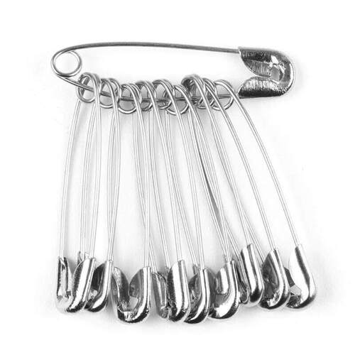 Stainless Steel Safety Pins DIY Rustproof Buckle Pin Metal B