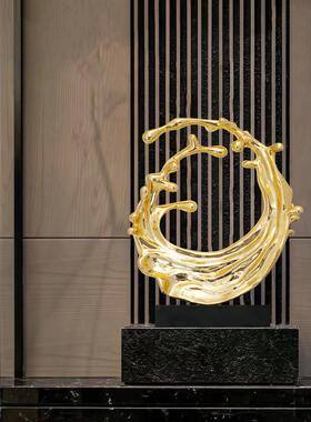 现代轻奢抽象雕塑玄关装饰品客厅落地摆件样板间软装酒店大堂摆设