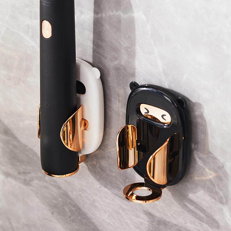 【新】卫生间壁挂电动牙刷架免打孔重力感应可伸缩牙具座可爱轻奢