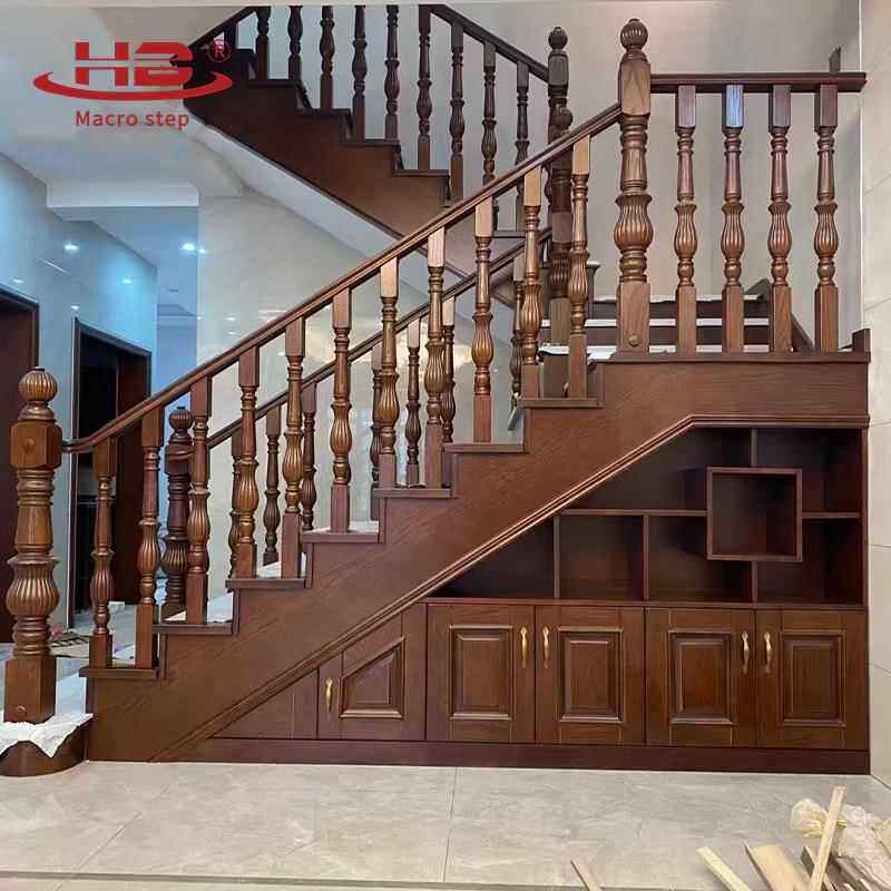 厂家CTR整套整梯扶手栏杆一整套木楼梯自装实家用上下楼楼多功能