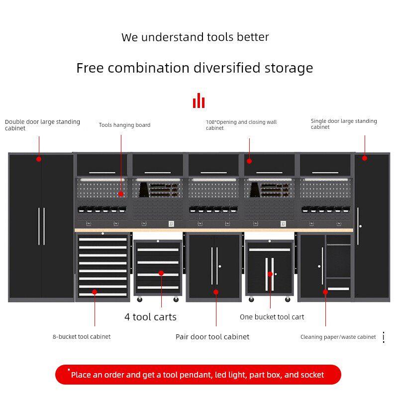 盛京工具柜车间工作台组合工具站工业级储物柜汽车维修保养工作站