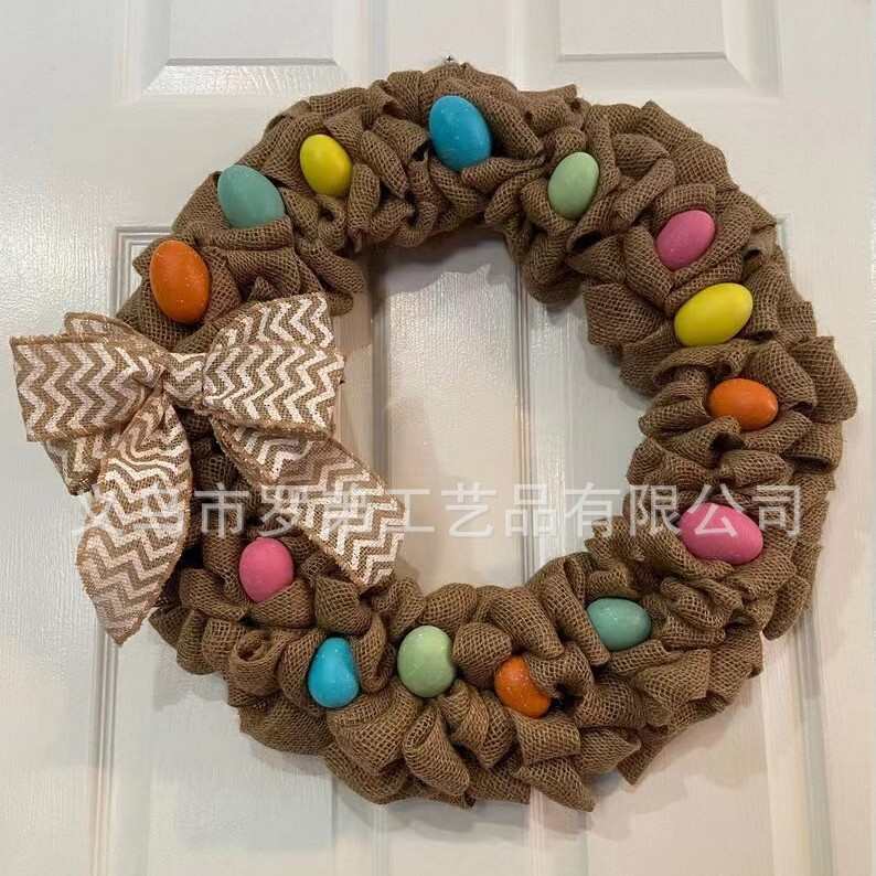 挂件复活节花环家居装饰品天然仿真  门复活北欧植物蛋