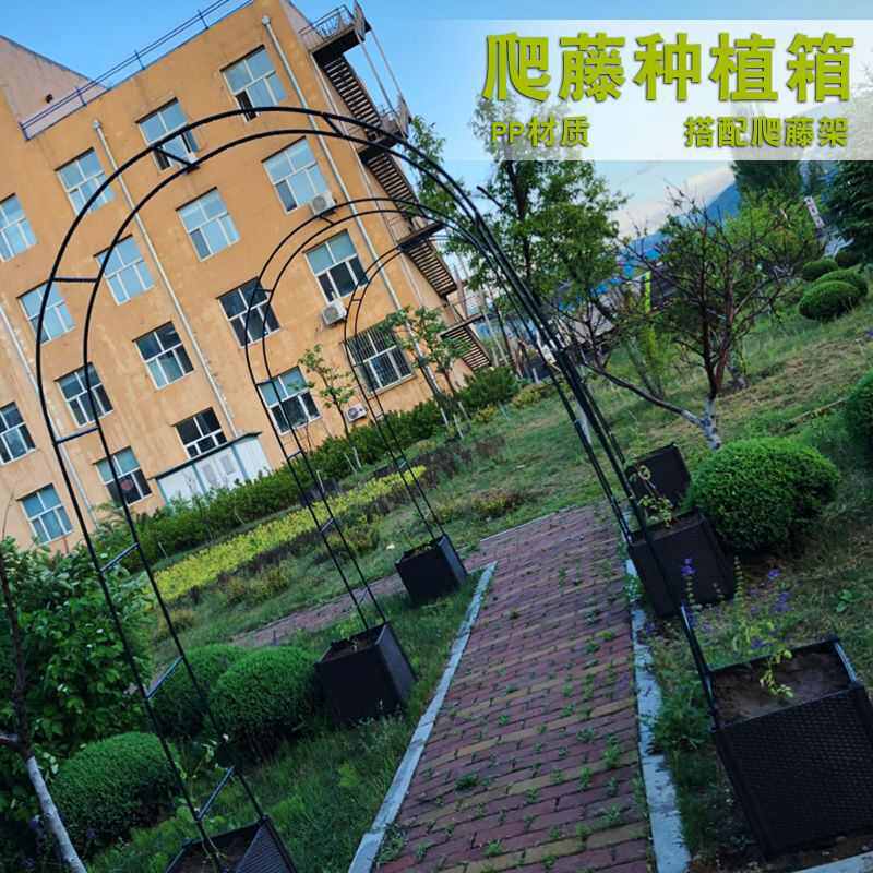 爬藤架网拱形花架丝瓜架黄瓜架葡萄架植物攀爬架种植箱含架植磊红