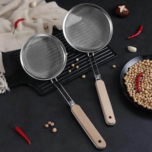 German Stainless Steel Slotted Spoon, Kitchen Strainer for H