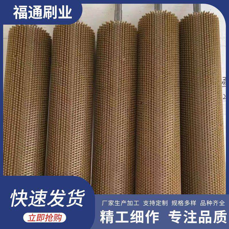工业毛刷辊滚刷清洗机毛刷圆毛刷旋转硬毛尼龙刷筛沙机防堵