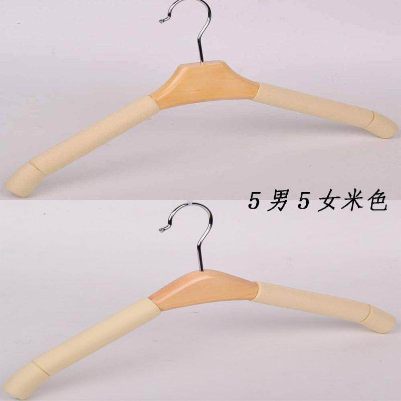 正品实用木款木质衣架衣挂家毛衣女大衣海滑绵衣服撑防卧室挂无痕