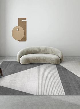 现代欧iAL667122北ns风简约几何几家用客厅地毯灰色床茶地垫卧室