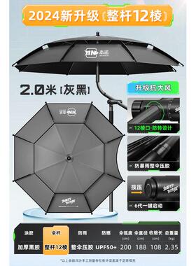 户外诺钓鱼防晒垂钓钓专用本大太阳伞伞伞新款户外遮阳加厚伞伞