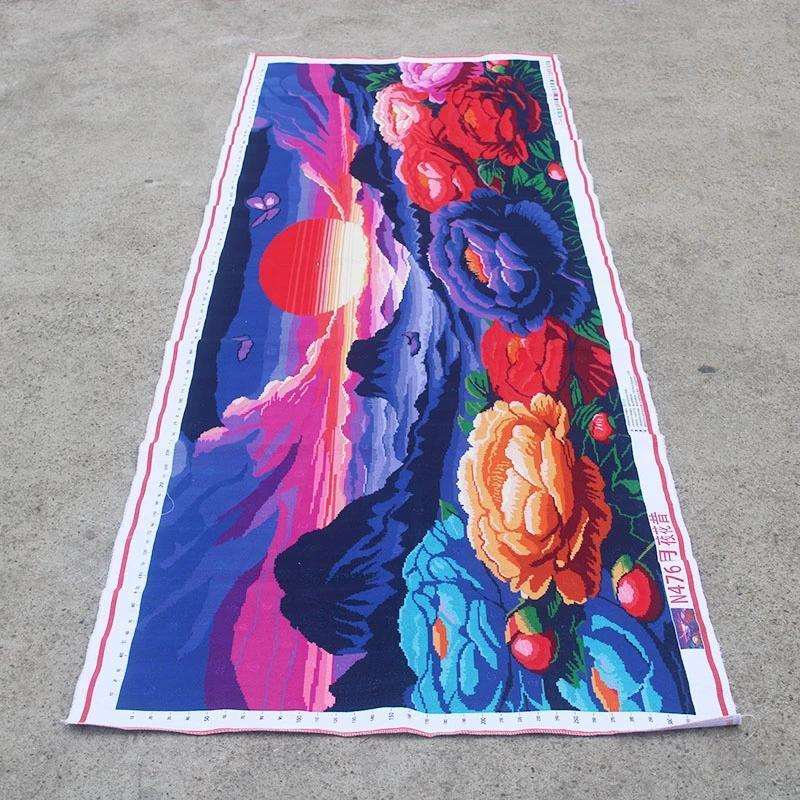 绣好的纯手工十字绣成品月夜花昔富贵吉祥满绣客厅大画不带框