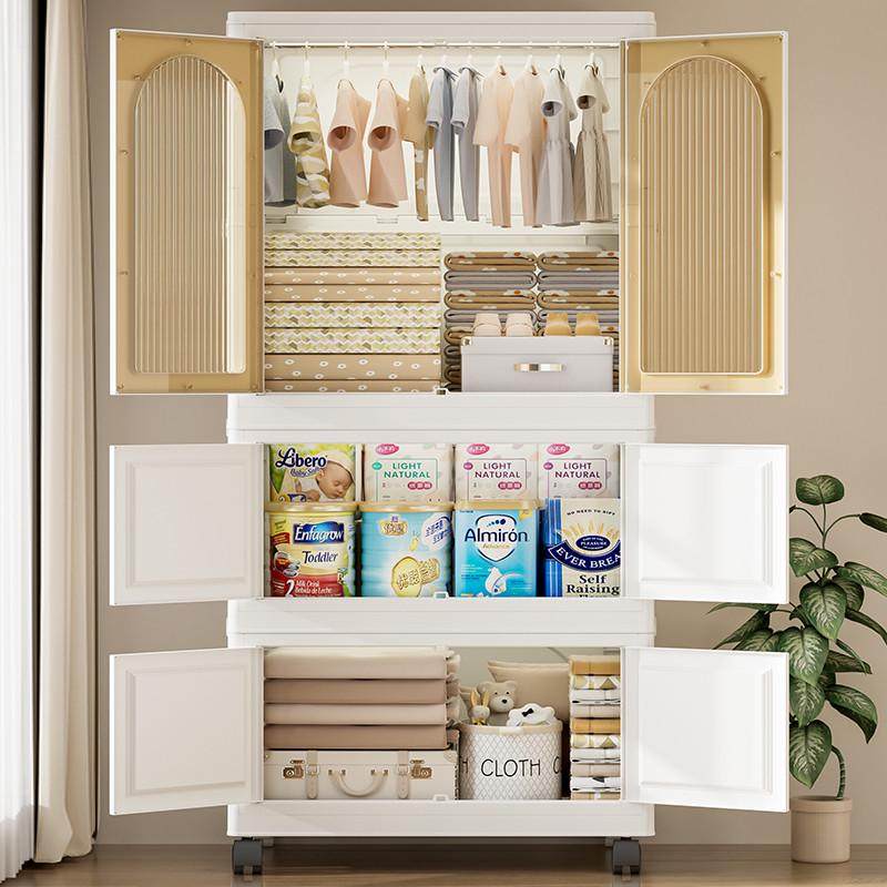 卧室折叠衣物卡通收纳柜双开门宝宝衣柜挂衣整理儿童衣柜储物柜子,收纳整理,收纳柜,淘宝优惠券,粉丝福利购,淘宝优惠卷