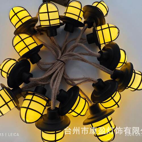 LED太阳能镂空火焰灯室外露营庭院花园挂树节日氛围防爆灯串