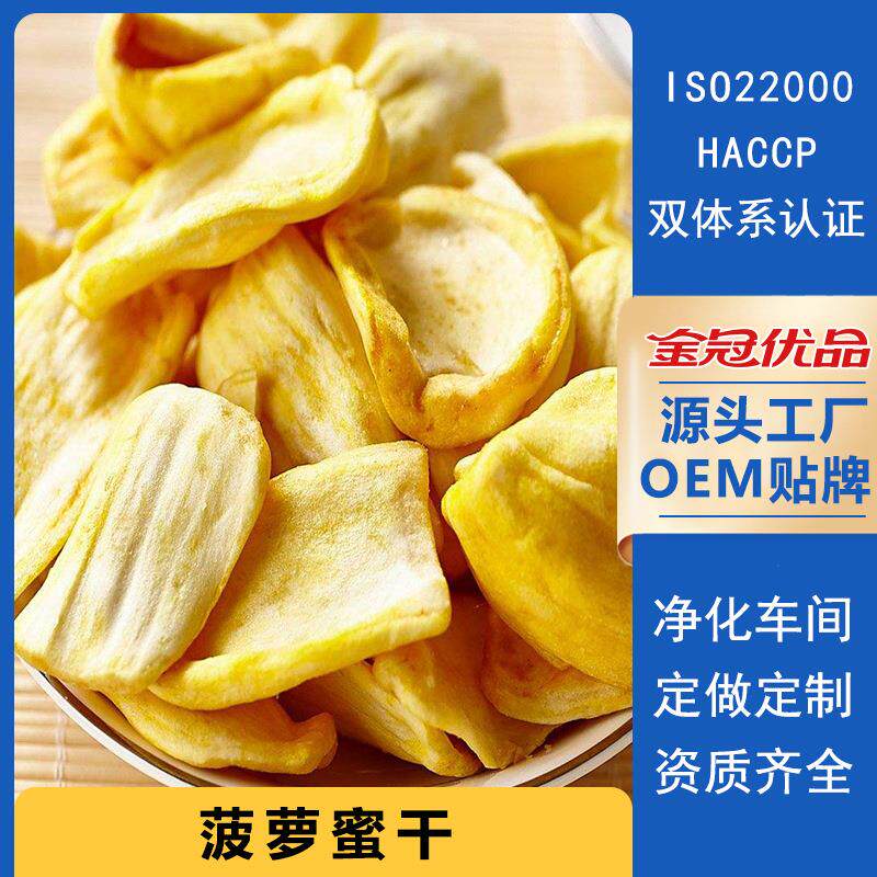 菠萝蜜干脱水果干果蔬脆片低温油炸零食散装整件工厂海南特